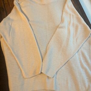 Free People Beach Cream Knit Sweater pant set, size medium